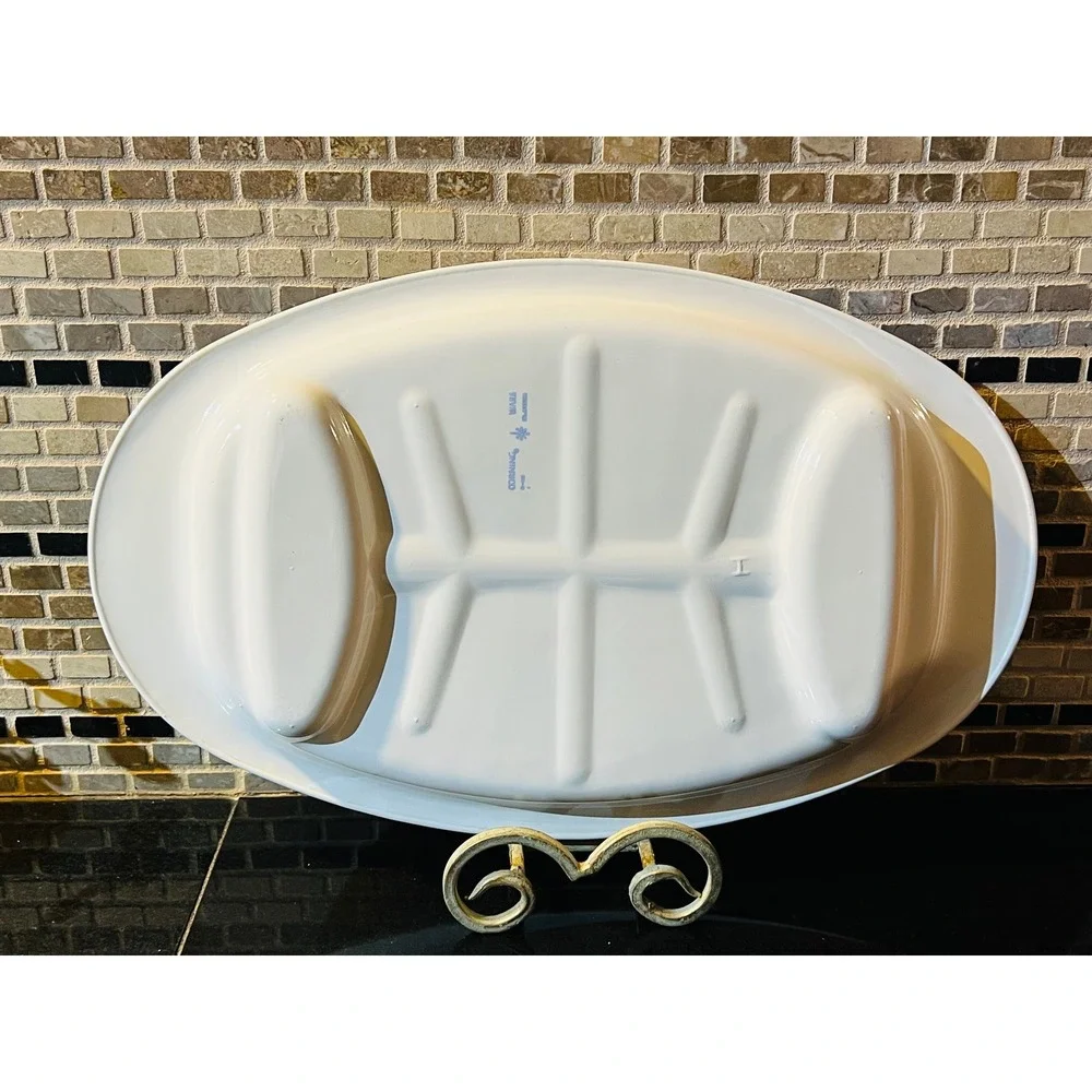 Corning Ware Vintage Platter #P-19 Cornflower‎ Blue Meat Platter Roasting